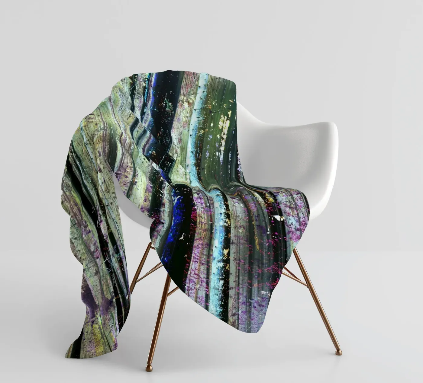 Expressionist Forest Fleecedecke von Angelo Cerantola