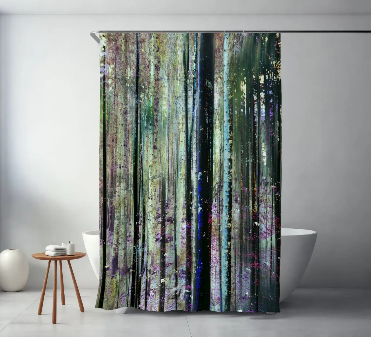 Expressionist Forest tenda da doccia da Angelo Cerantola