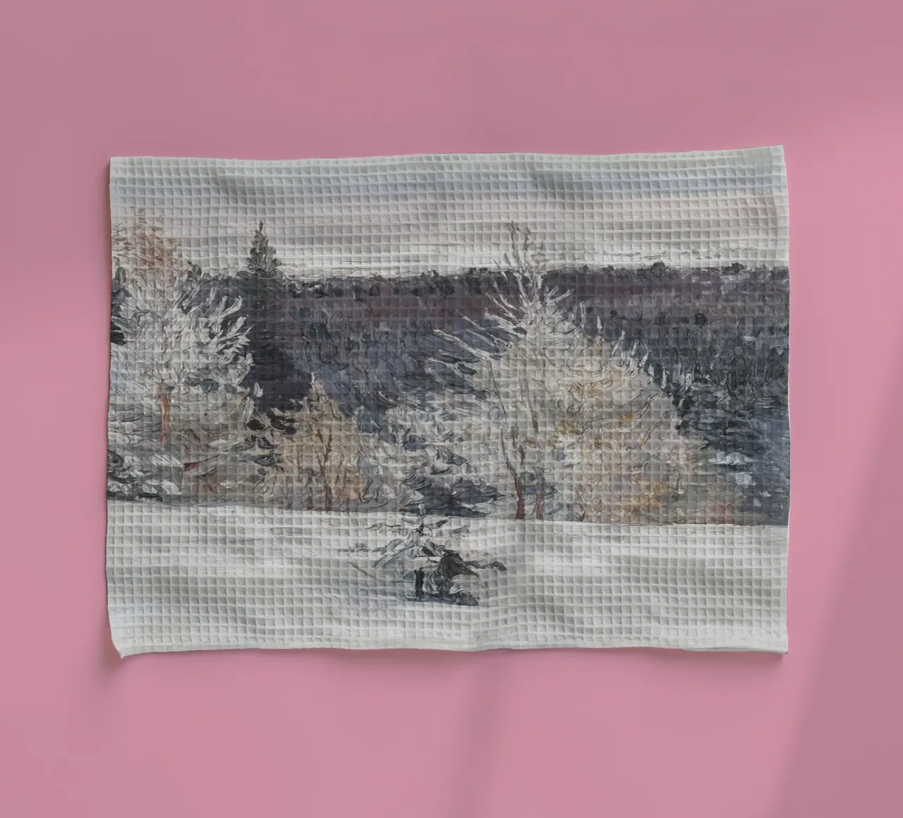 Alberi d'inverno Paesaggio d'epoca canovaccio da cucina da Vibrant Vintage Prints