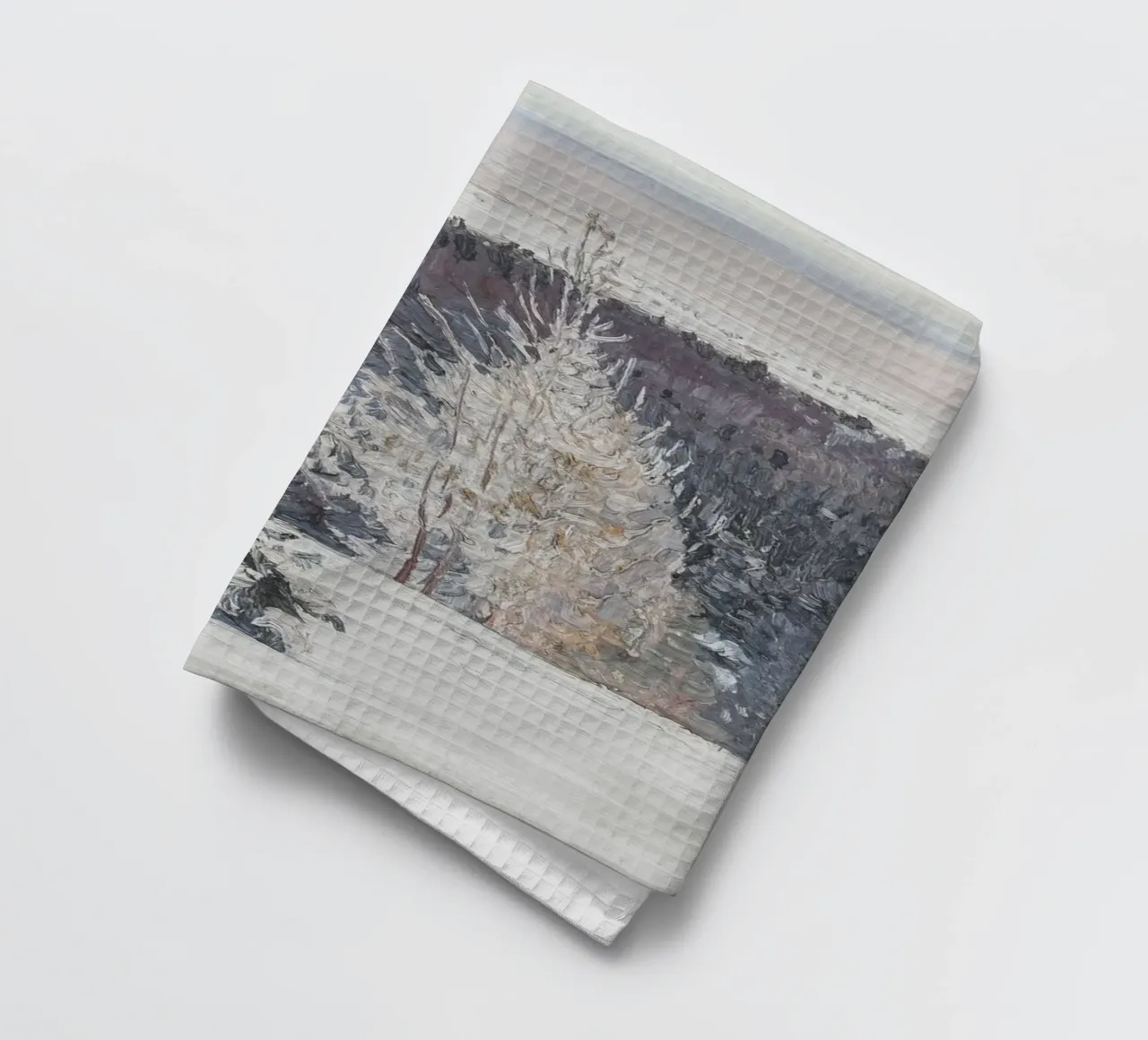 Alberi d'inverno Paesaggio d'epoca canovaccio da cucina da Vibrant Vintage Prints