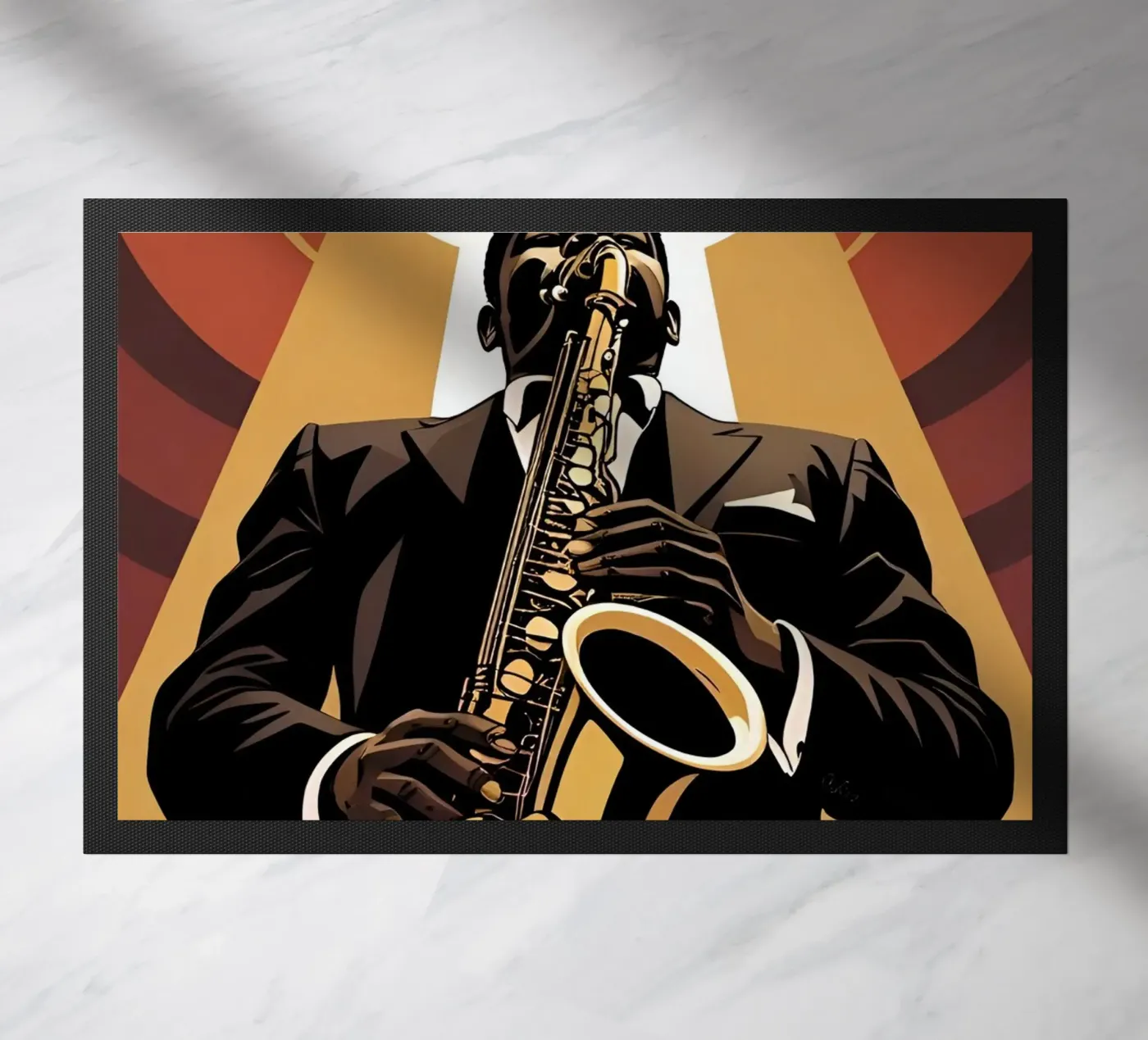 Saxofoon deurmat van Massimo Frascogna