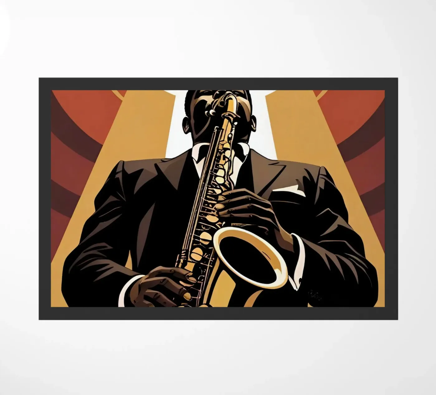 Saxofoon deurmat van Massimo Frascogna