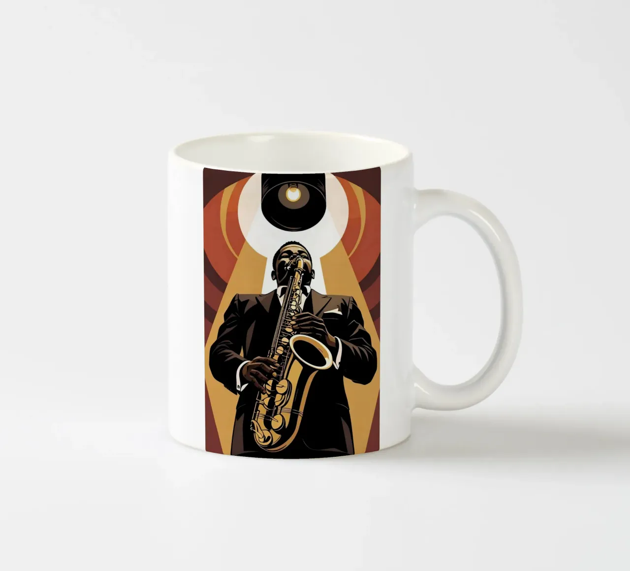 Saxofono tazza in ceramica da Massimo Frascogna