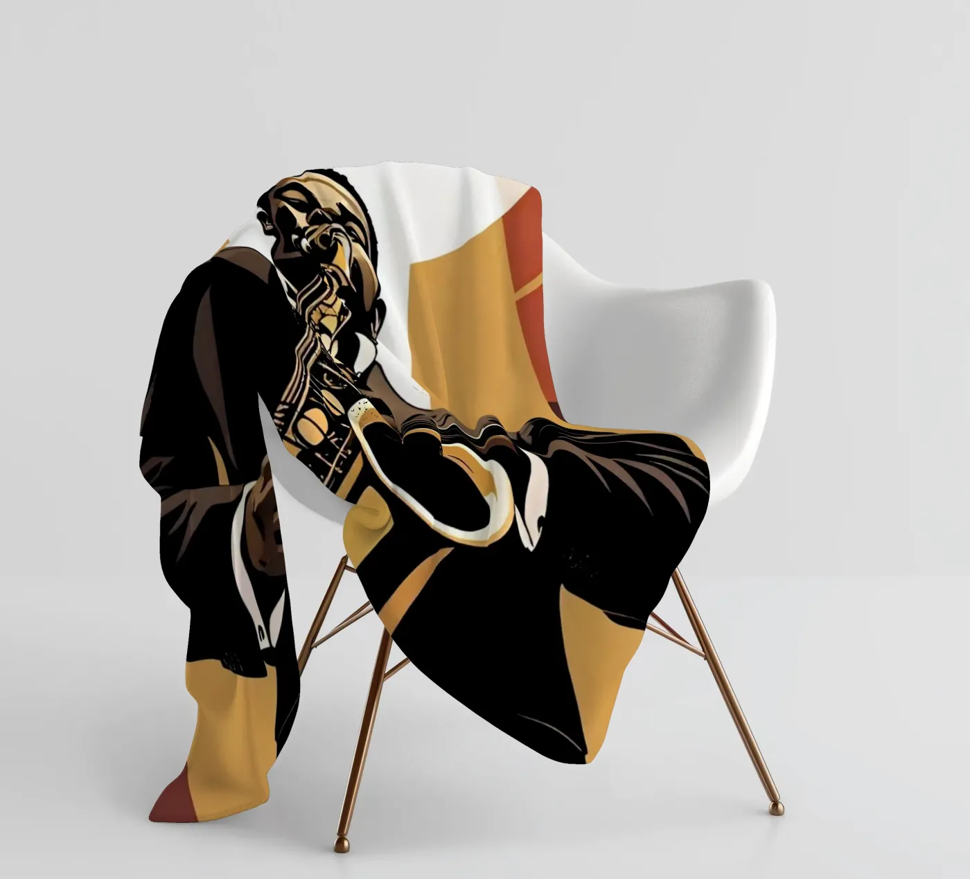 Saxophone fleecedeken van Massimo Frascogna