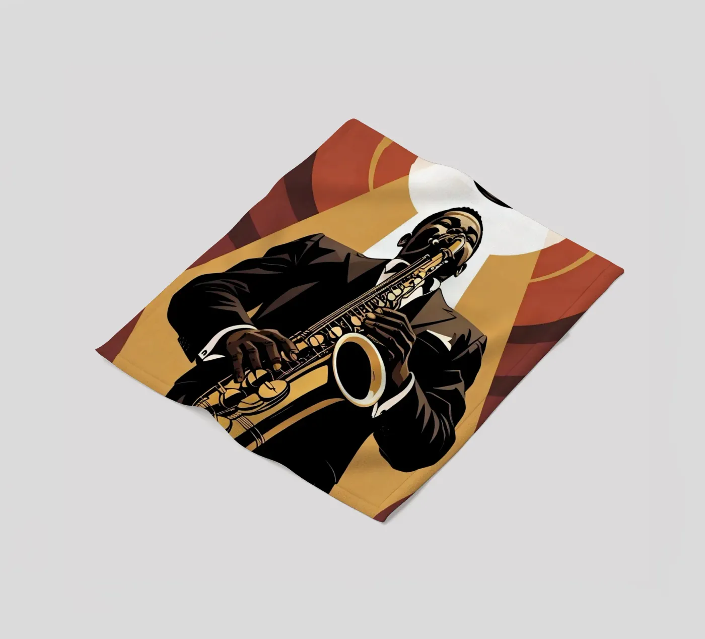 Saxofoon fleecedeken van Massimo Frascogna