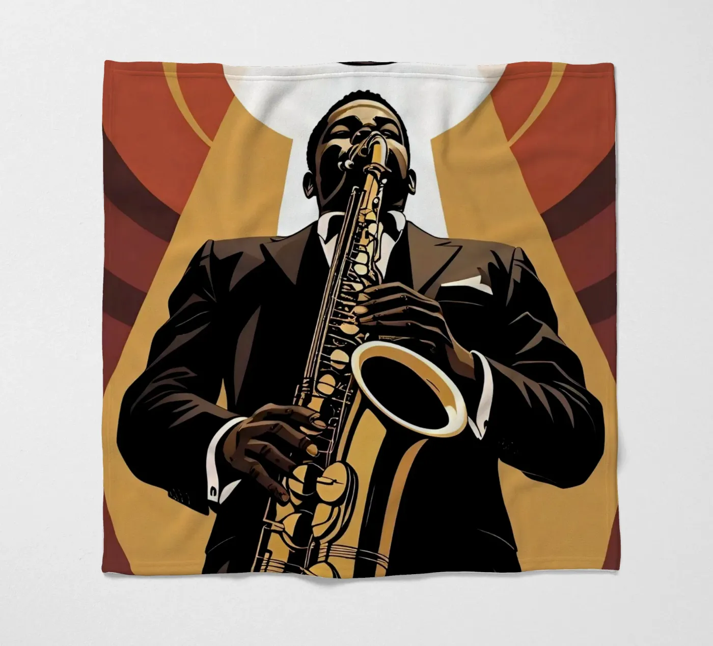 Saxophone fleecedeken van Massimo Frascogna