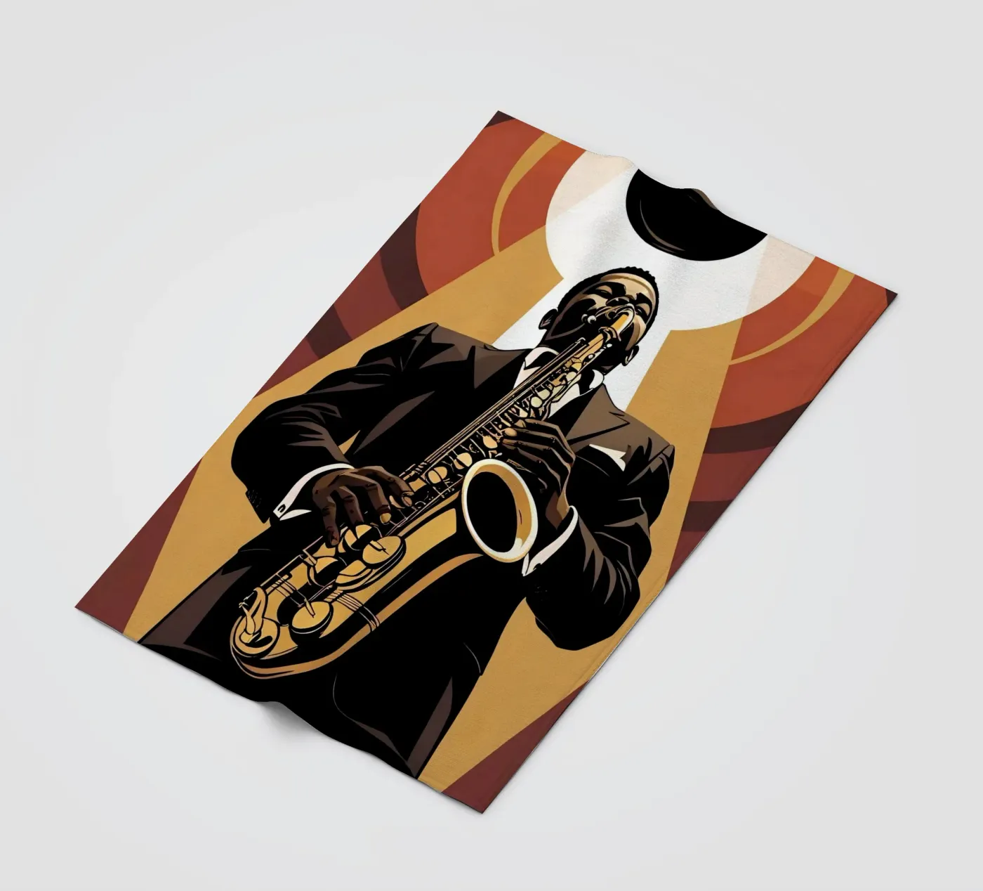 Saxofoon fleecedeken van Massimo Frascogna