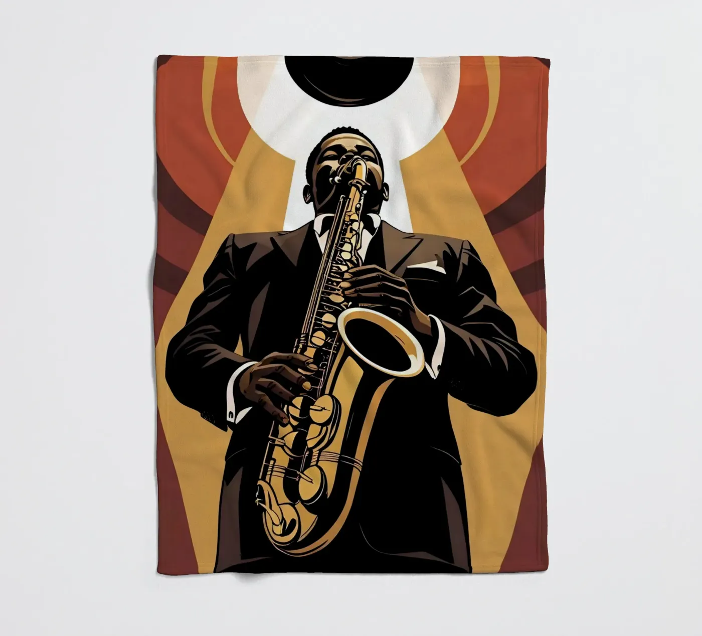 Saxofoon fleecedeken van Massimo Frascogna
