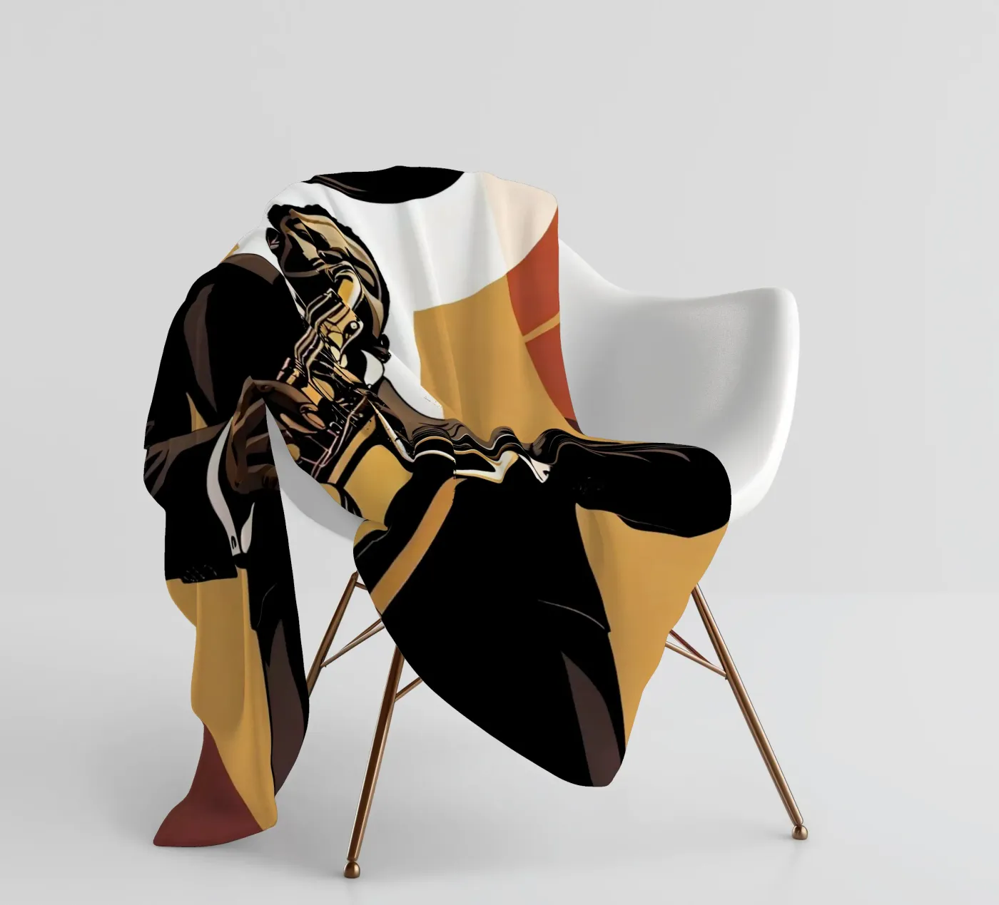 Saxophone fleecedeken van Massimo Frascogna