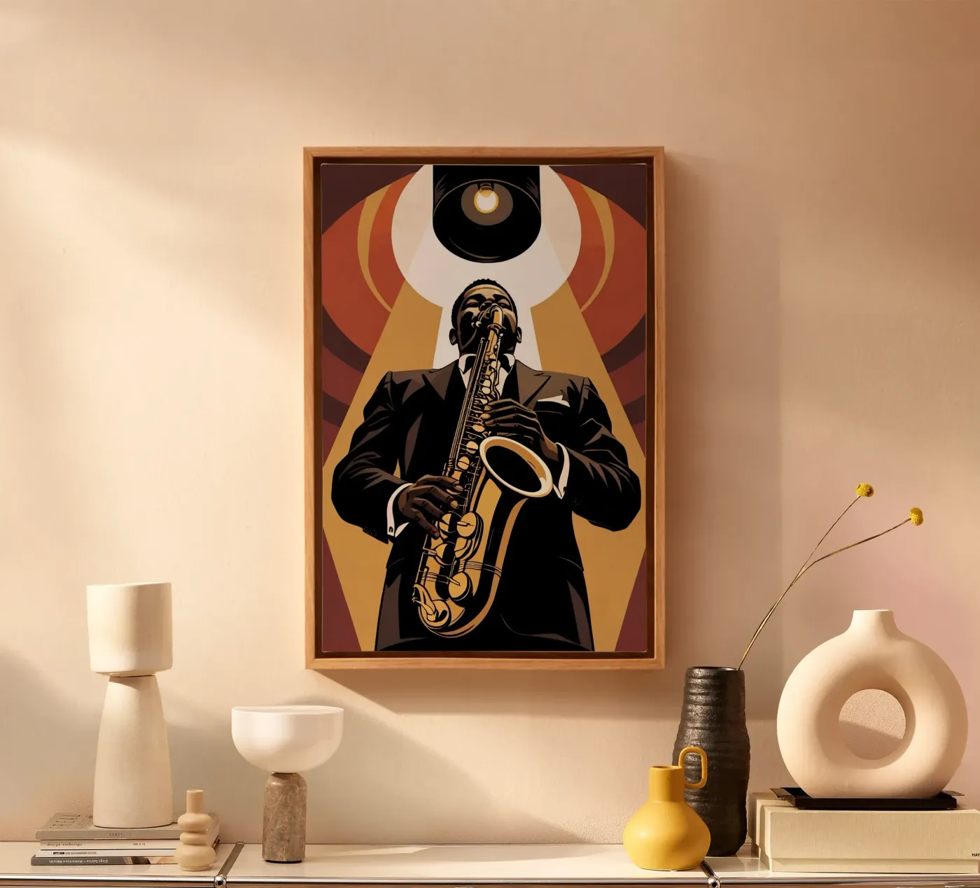 Saxofoon canvas van Massimo Frascogna