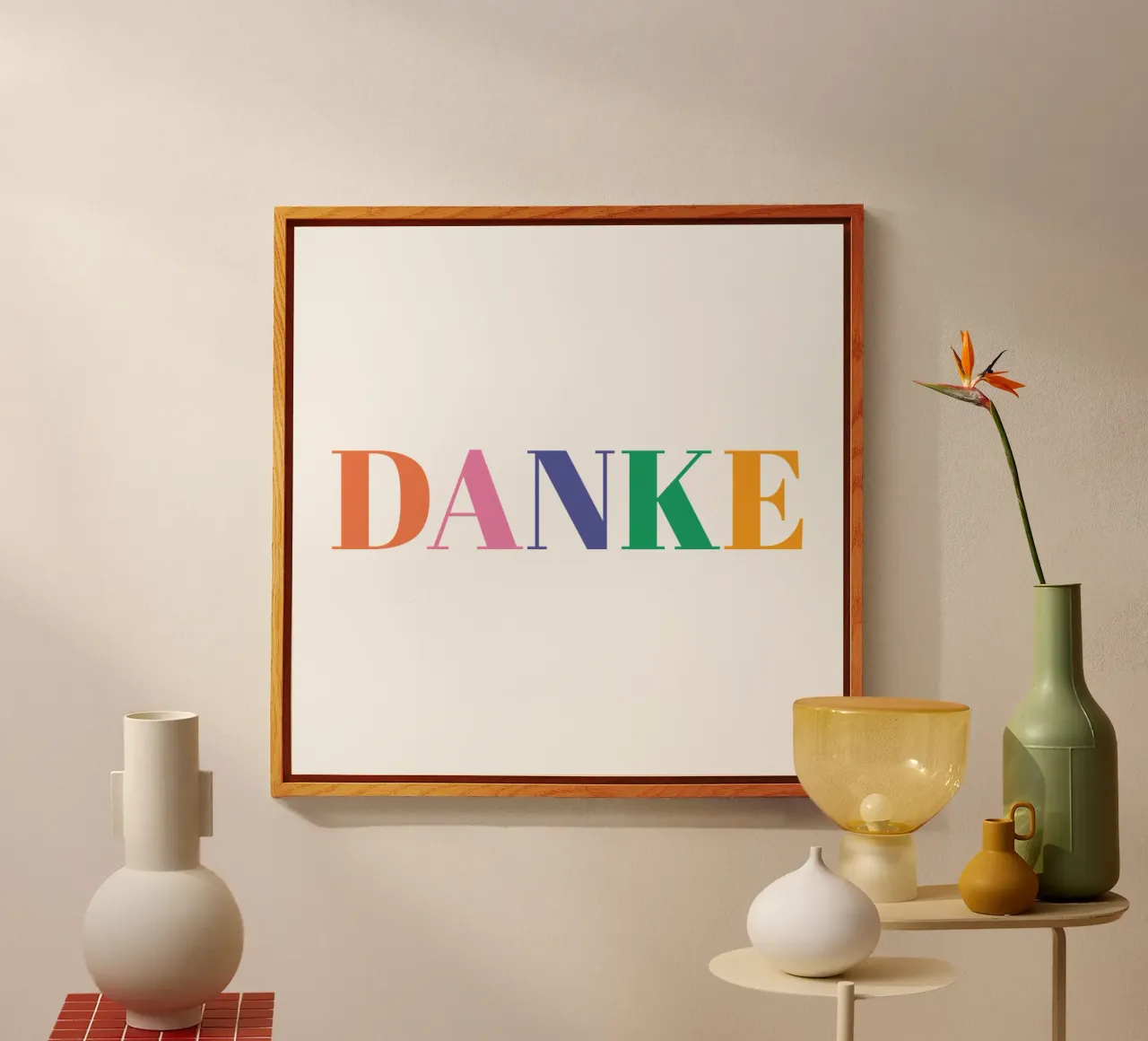 Danke bunt plexiglass da Typo Designs