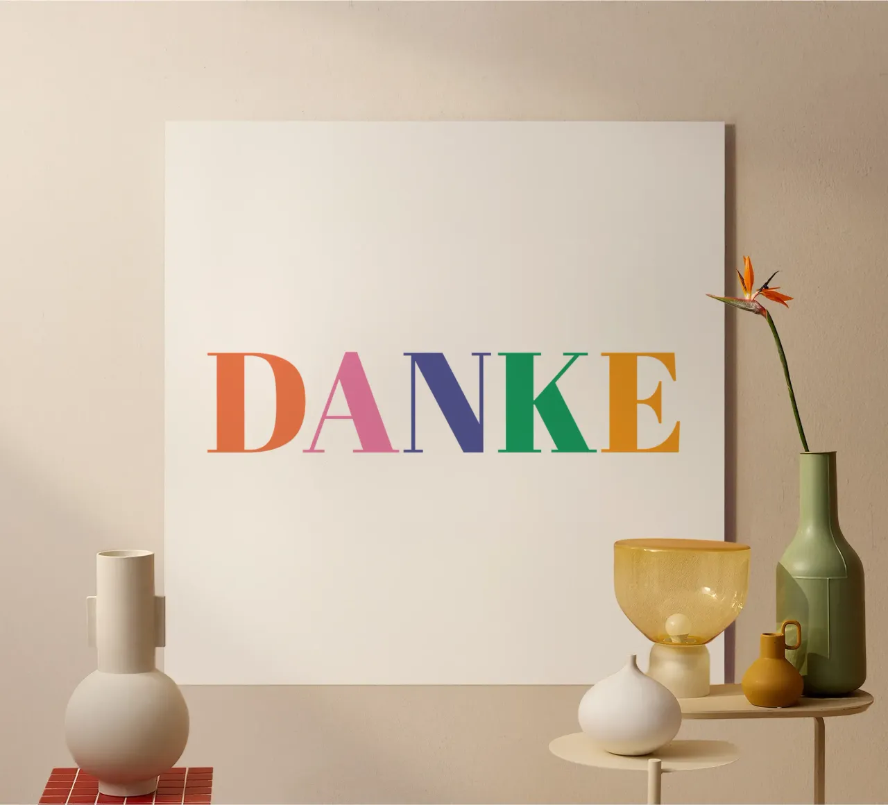 Danke bunt plexiglass da Typo Designs