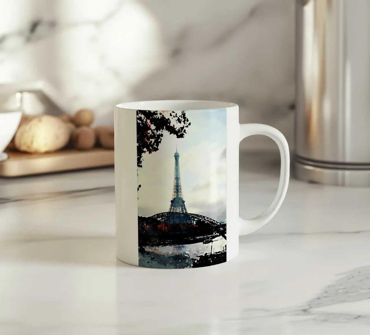 Torre e ponte tazza in ceramica da Massimo Frascogna