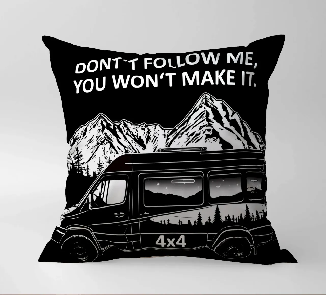 4x4 Don't Follow Me, You Won't Make It. cuscino da Autofocus