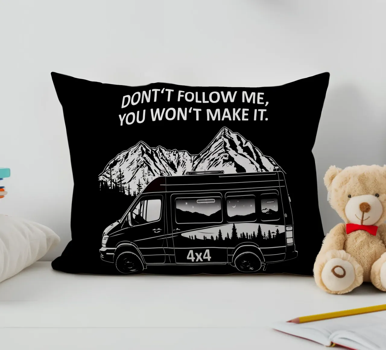 4x4 Don't Follow Me, You Won't Make It. cuscino da Autofocus
