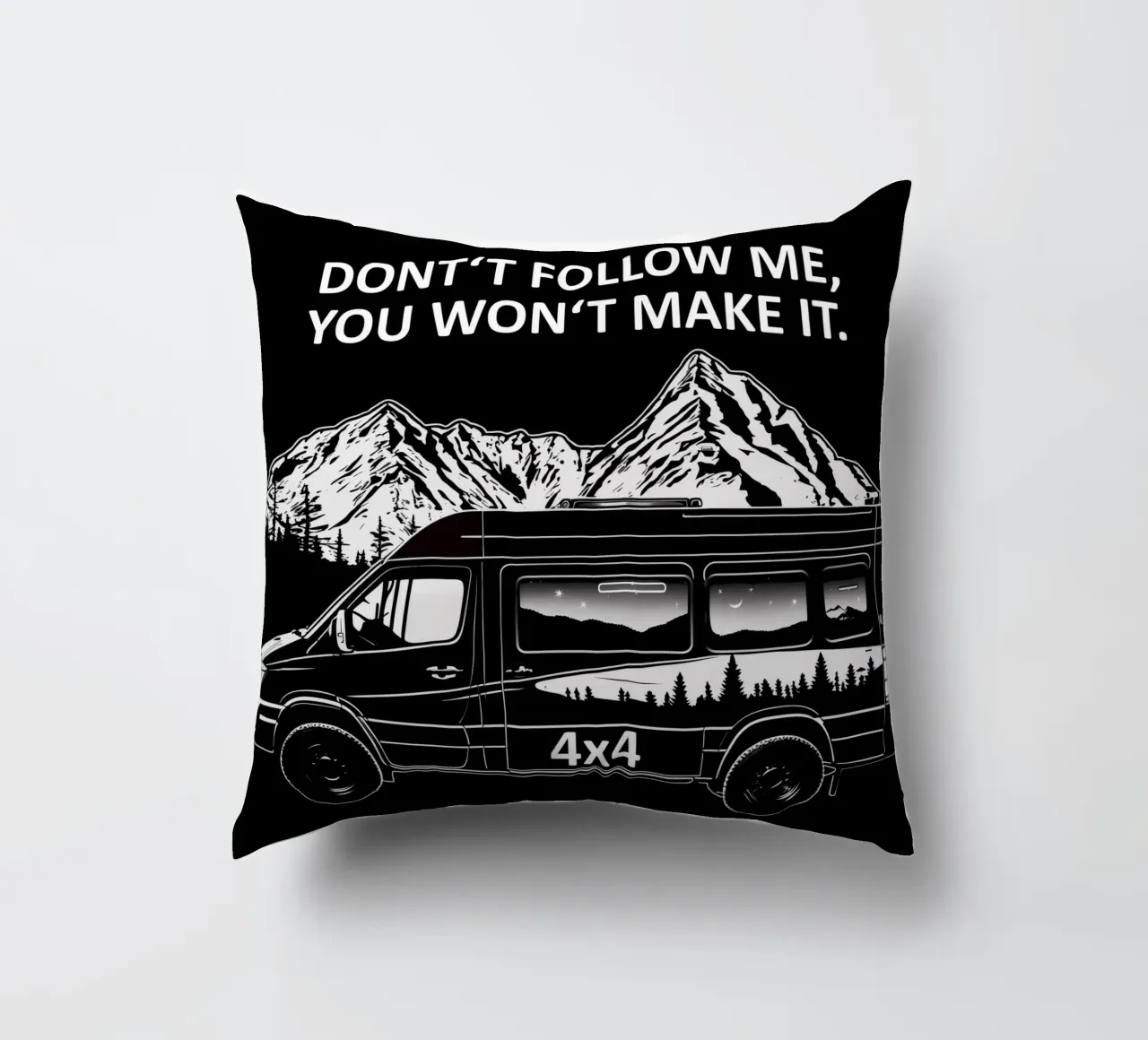 4x4 Don't Follow Me, You Won't Make It. cuscino da Autofocus