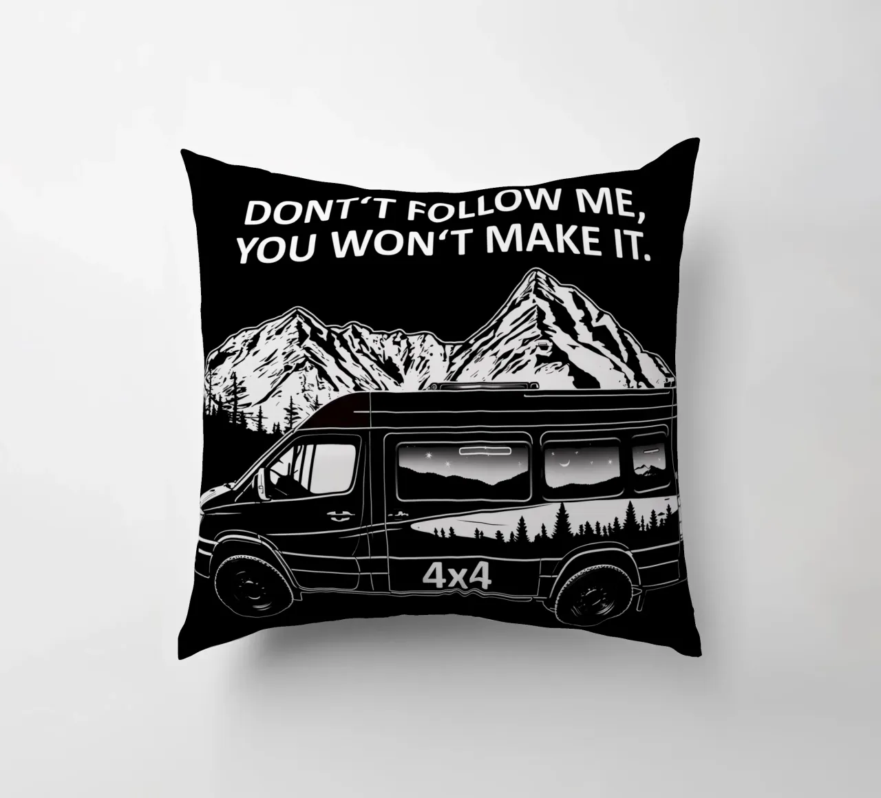4x4 Don't Follow Me, You Won't Make It. cuscino da Autofocus