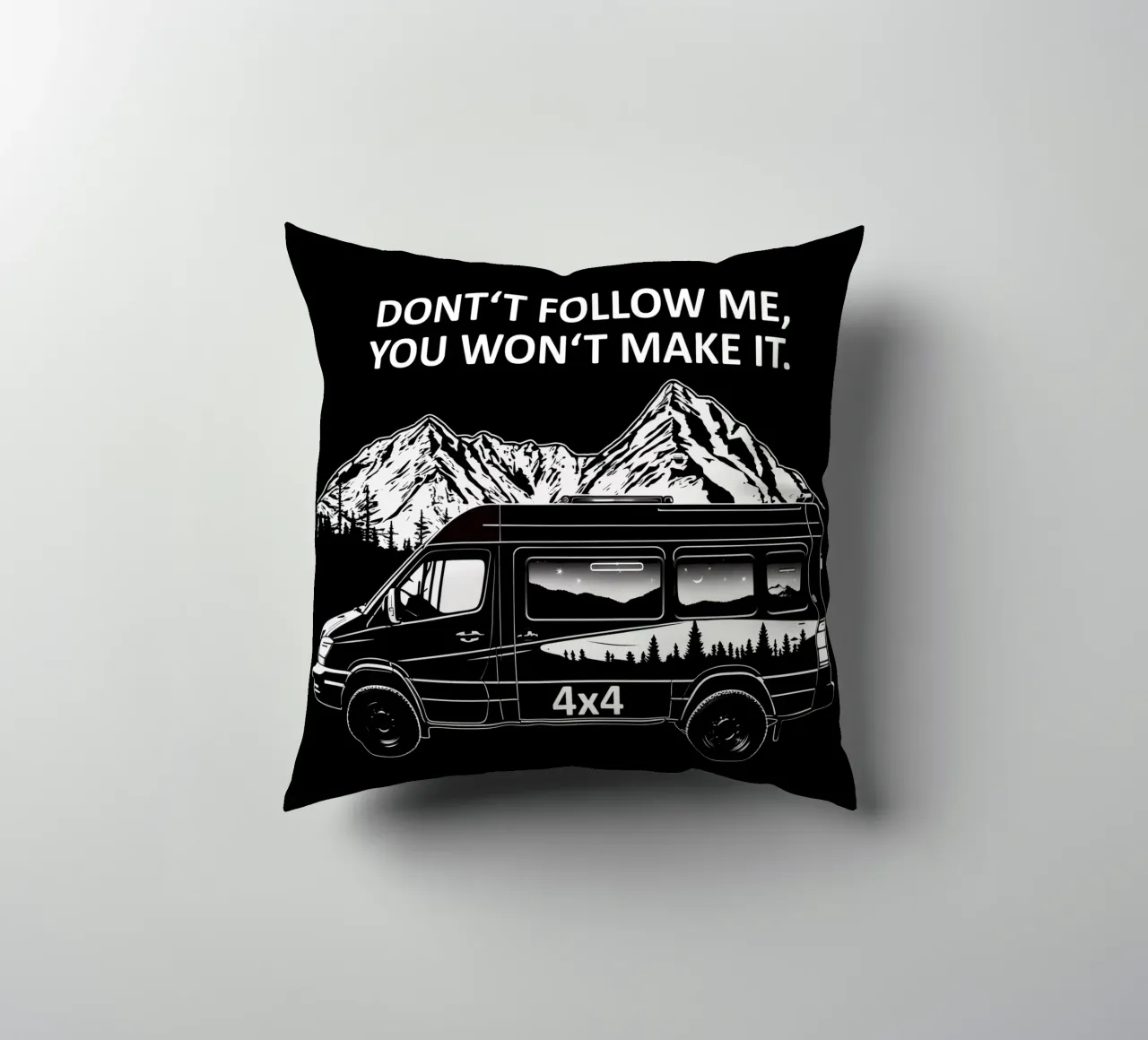 4x4 Don't Follow Me, You Won't Make It. cuscino da Autofocus