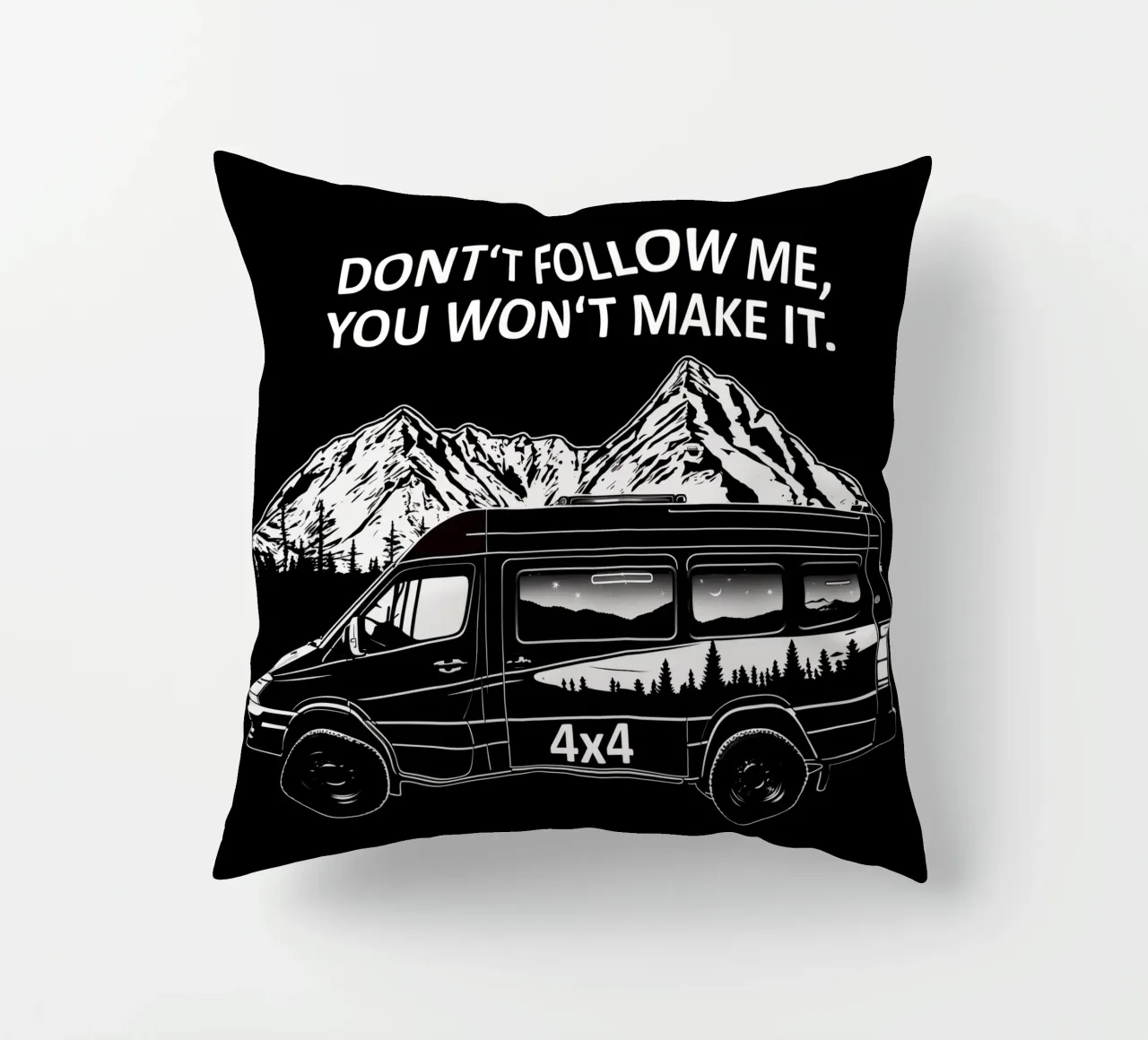 4x4 Don't Follow Me, You Won't Make It. cuscino da Autofocus