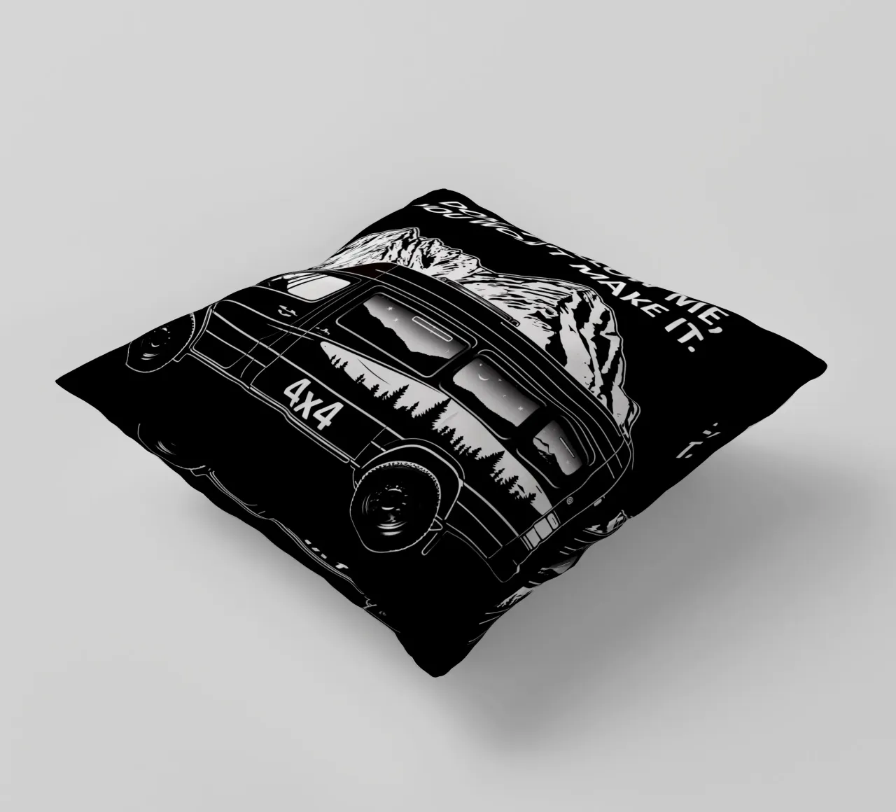 4x4 Don't Follow Me, You Won't Make It. cuscino da Autofocus