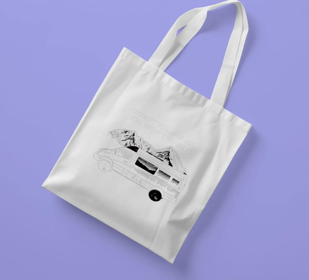 4x4 Don't Follow Me, You Won't Make It. borsa in juta da Autofocus