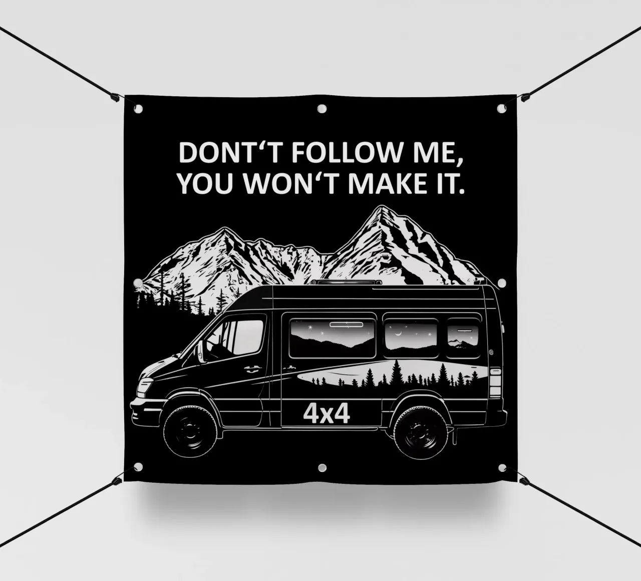 4x4 Don't Follow Me, You Won't Make It. telo in pvc da Autofocus