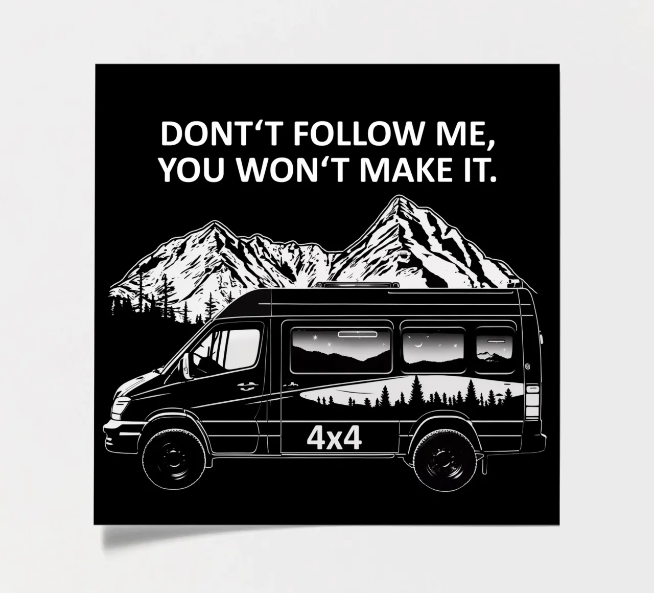 4x4 Don't Follow Me, You Won't Make It. foglio adesivo da Autofocus