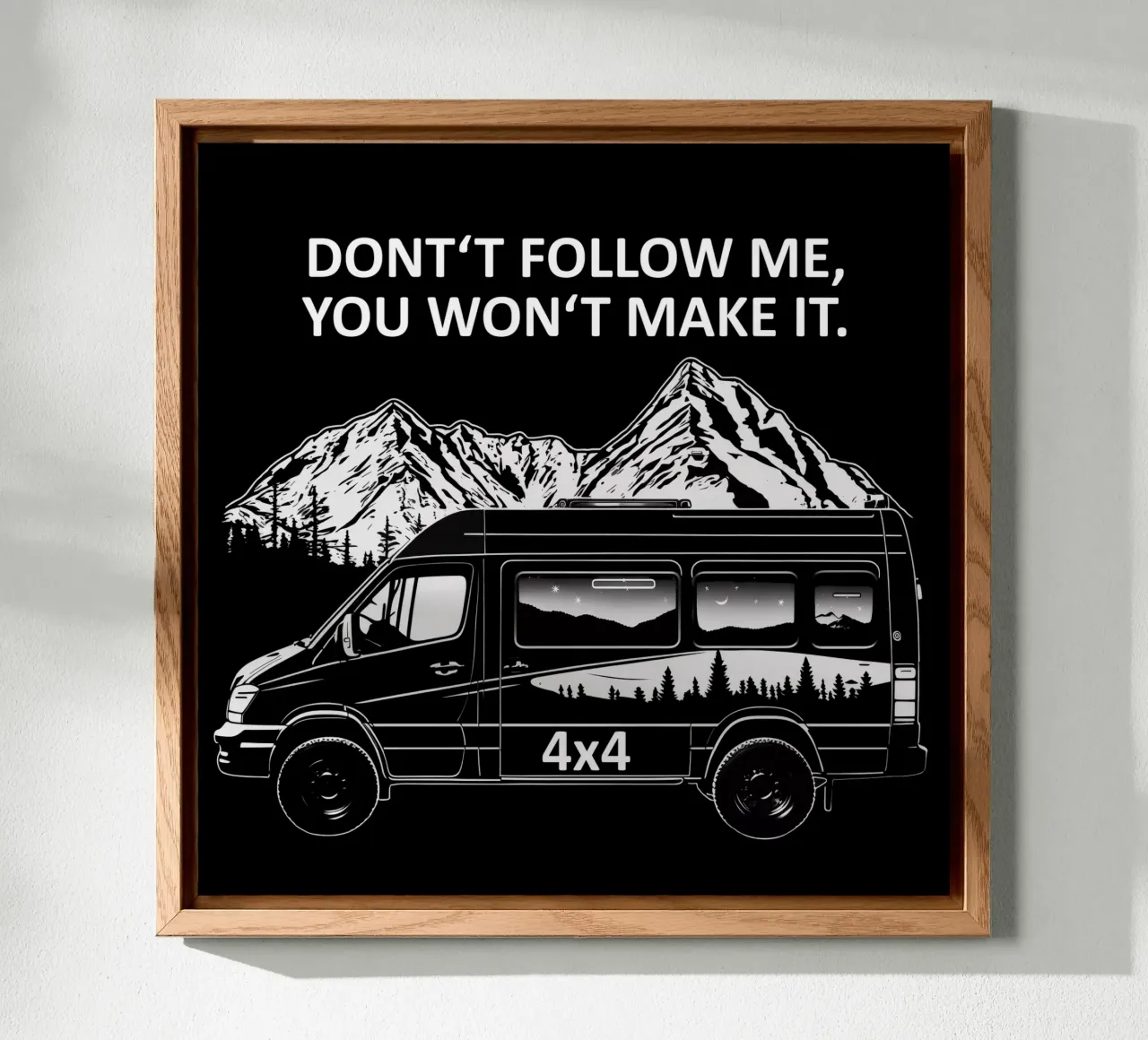 4x4 Don't Follow Me, You Won't Make It. alluminio dibond da Autofocus