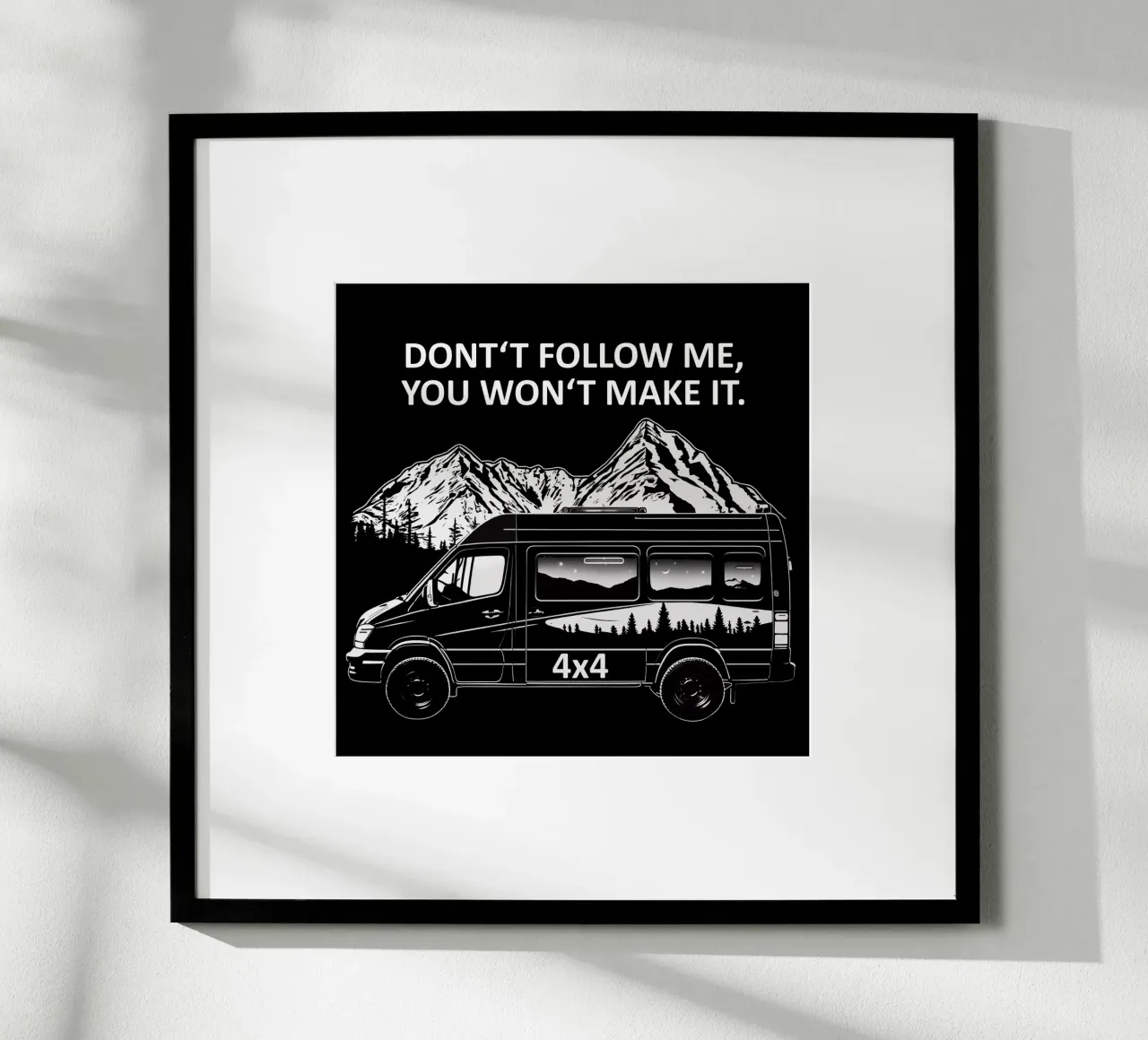 4x4 Don't Follow Me, You Won't Make It. carta hahnemühle da Autofocus