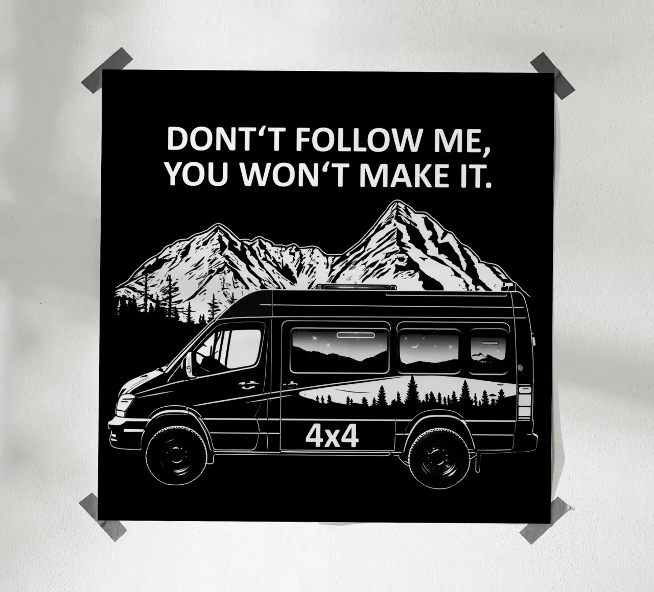 4x4 Don't Follow Me, You Won't Make It. carta hahnemühle da Autofocus