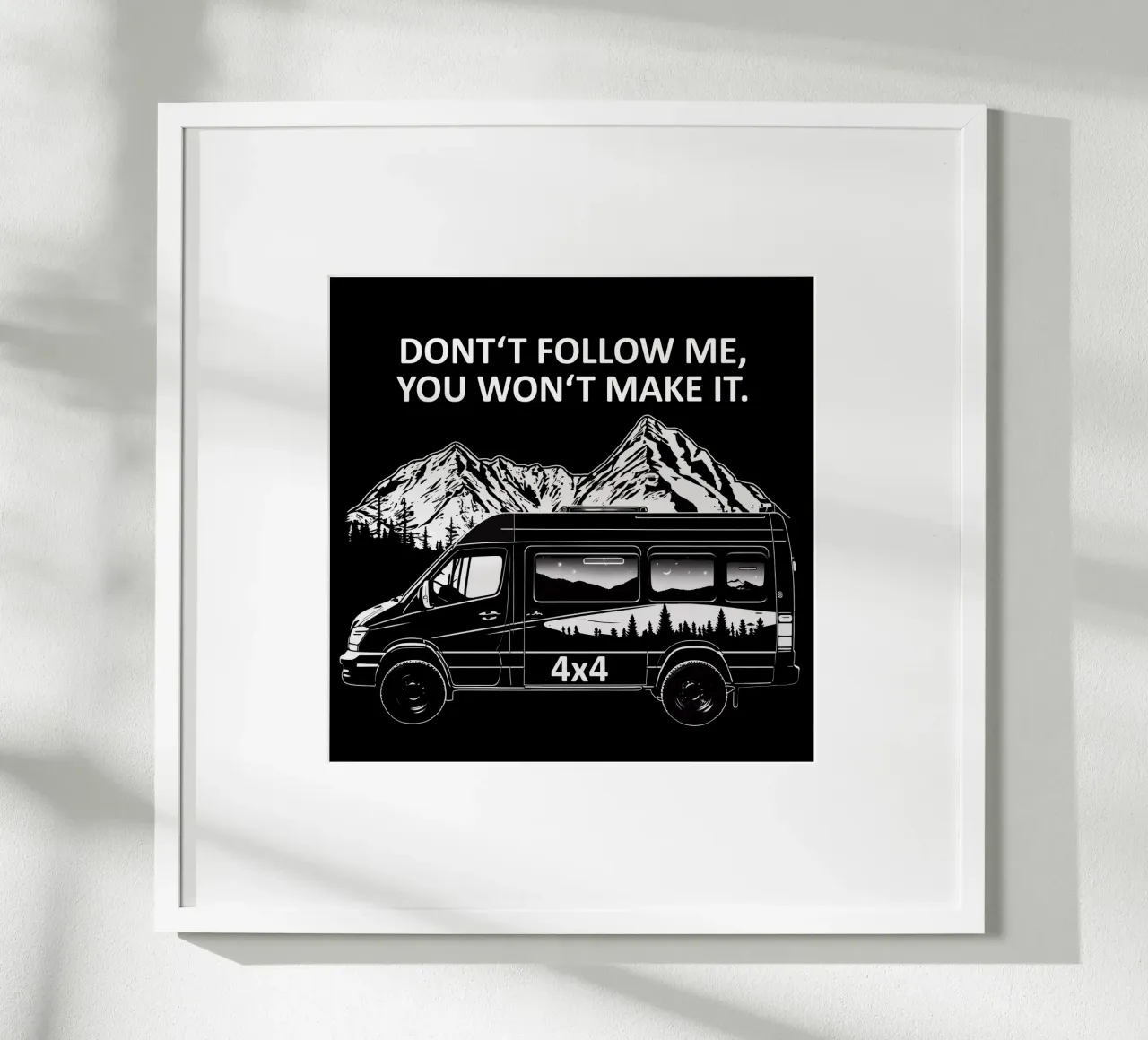 4x4 Don't Follow Me, You Won't Make It. carta hahnemühle da Autofocus