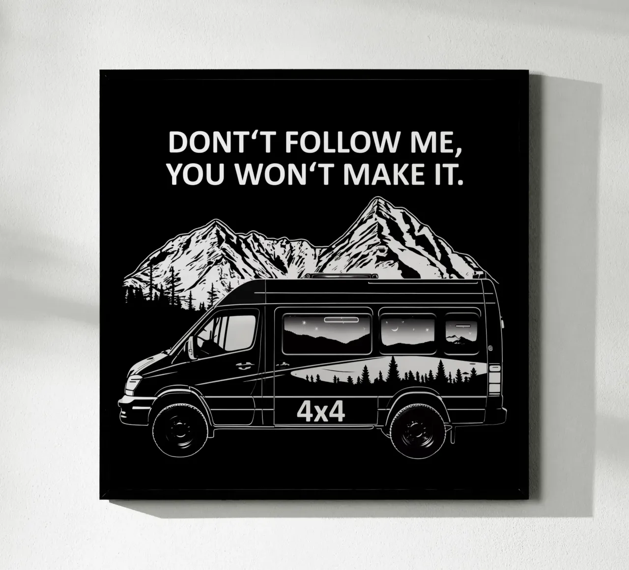4x4 Don't Follow Me, You Won't Make It. carta hahnemühle da Autofocus