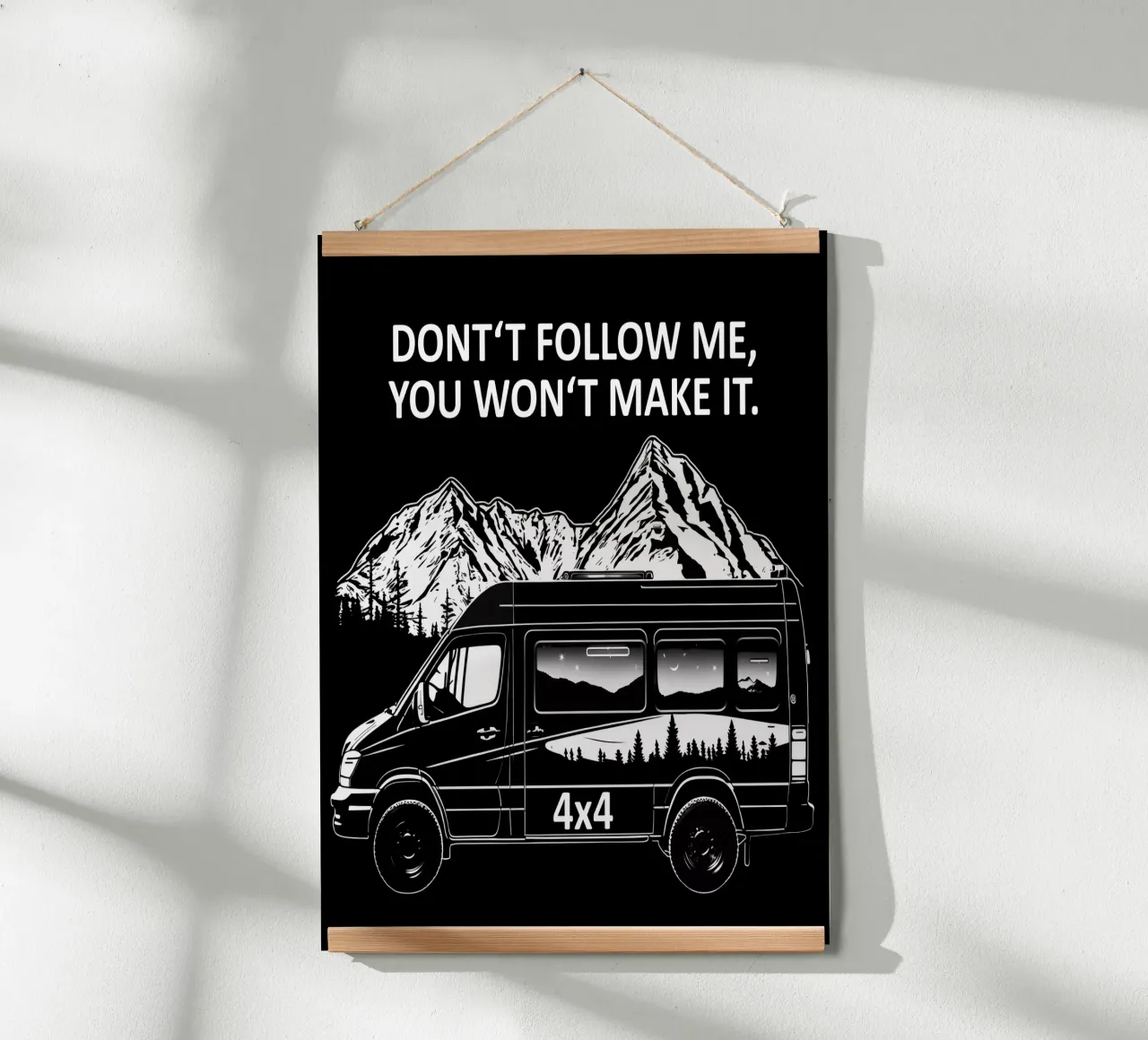 4x4 Don't Follow Me, You Won't Make It. carta hahnemühle da Autofocus