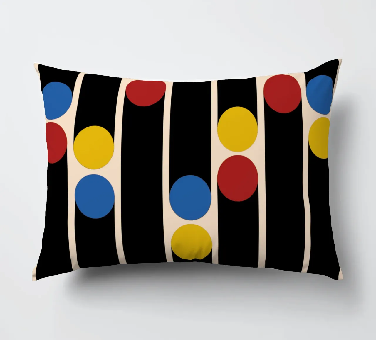 Bauhaus Linen Dots cuscino da TijanaArtStudio88