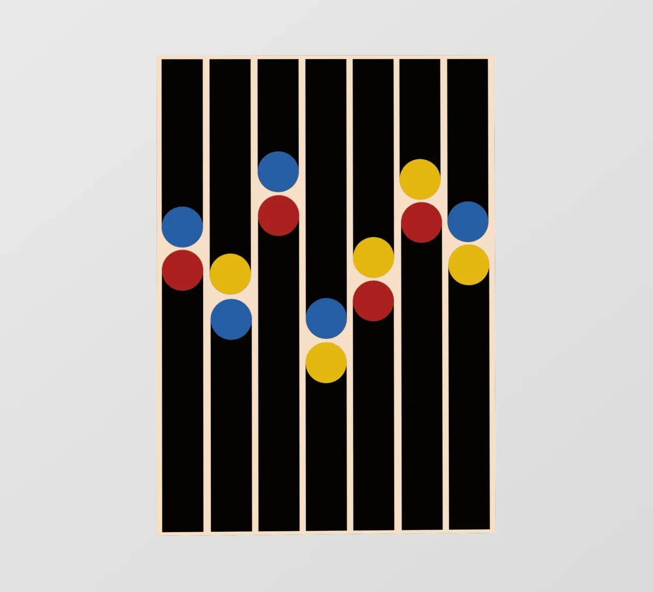 Bauhaus Linen Dots telo in pvc da TijanaArtStudio88