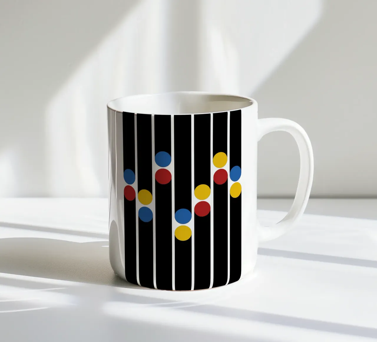 Bauhaus Linen Dots tazza in ceramica da TijanaArtStudio88
