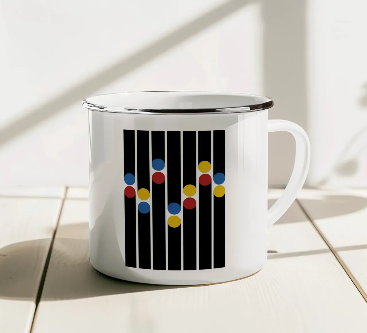 Bauhaus Linen Dots tazza in smalto da TijanaArtStudio88