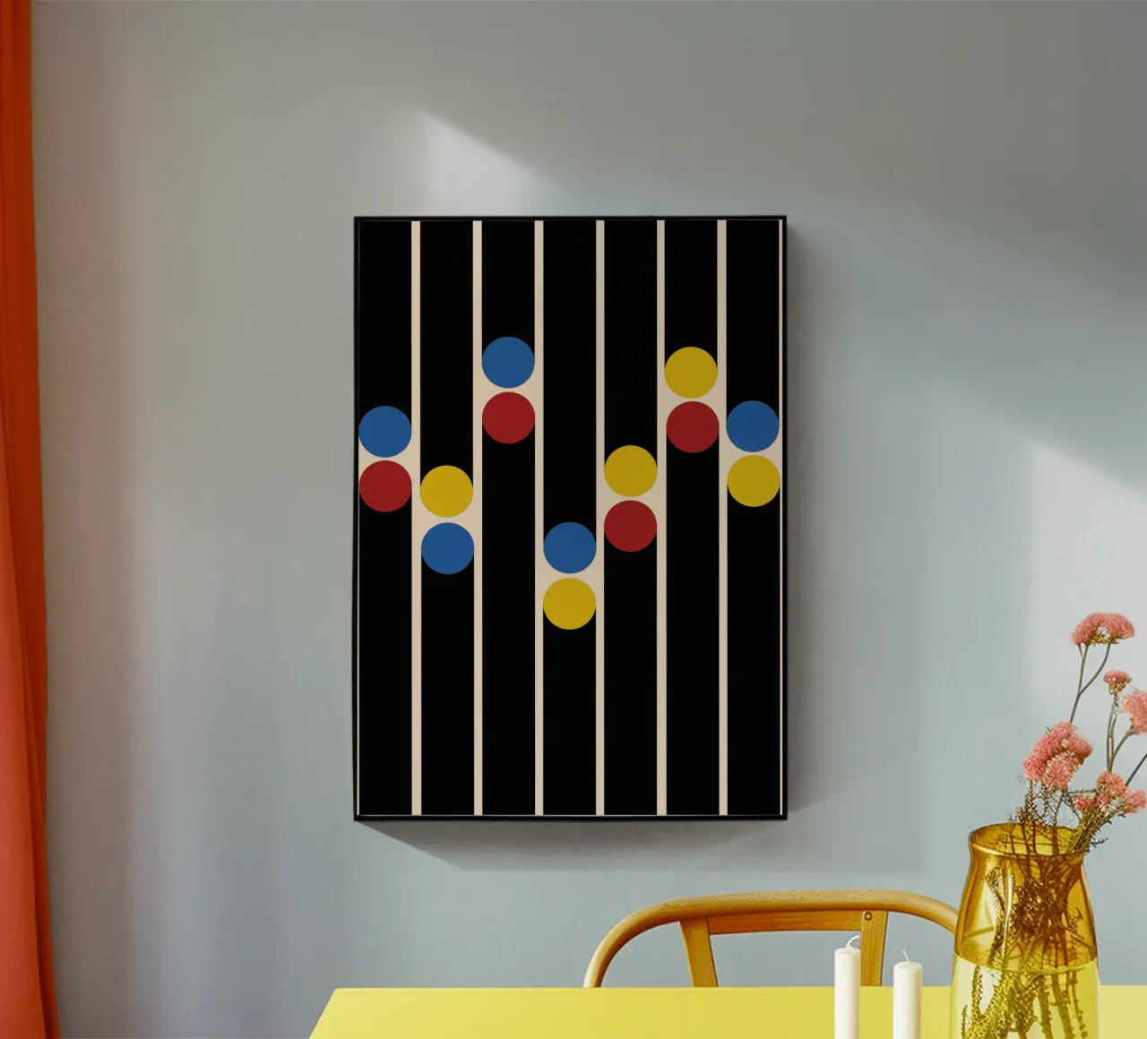 Bauhaus Linen Dots plexiglass da TijanaArtStudio88