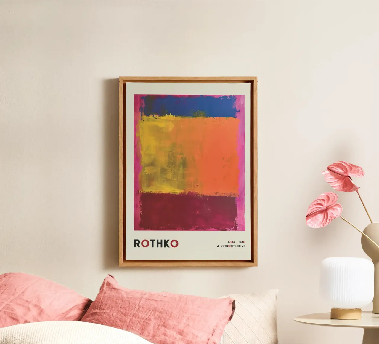 Mark Rothko - Abstract Color Field, Retrospective Poster canvas by ClubArt