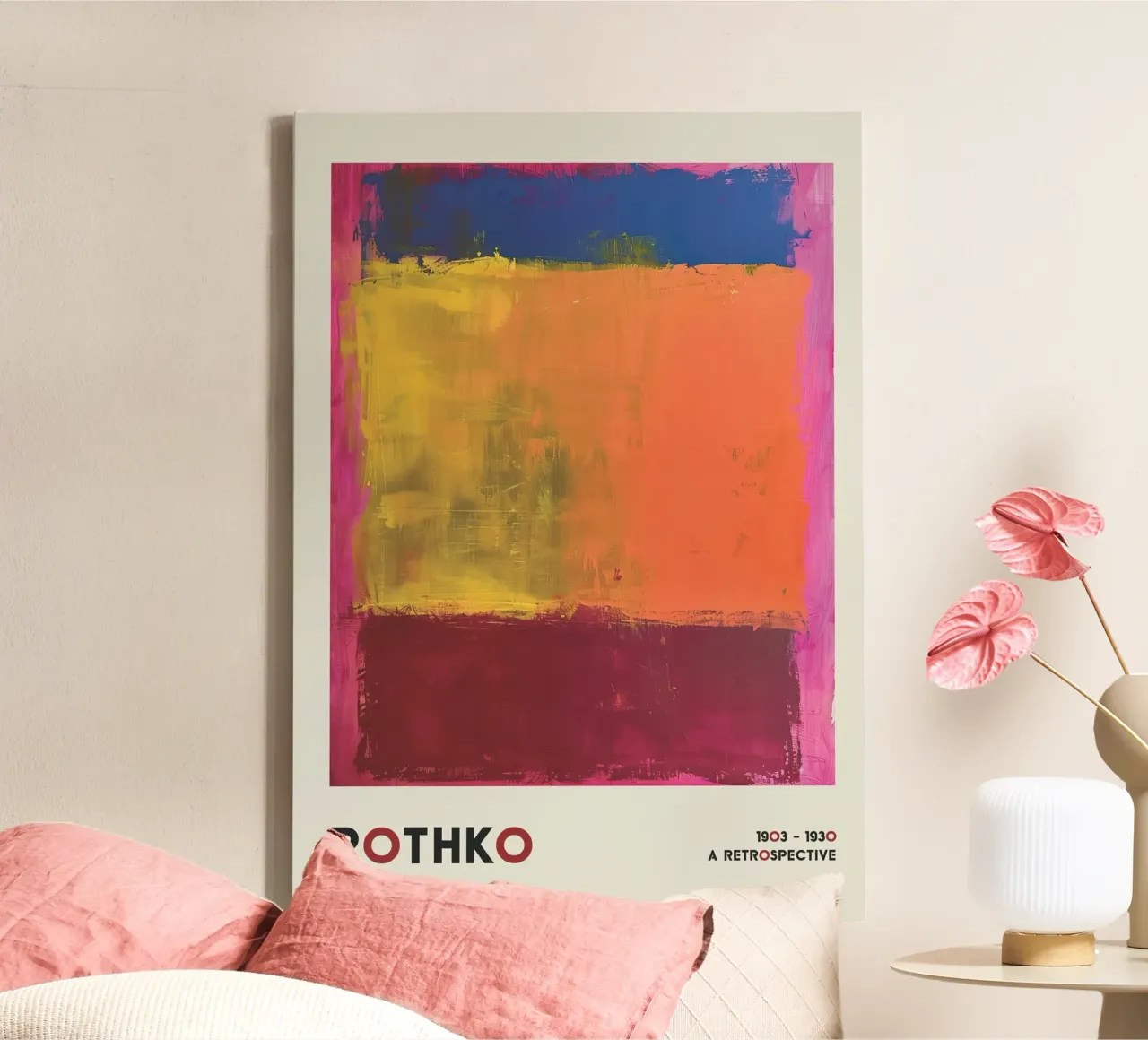 Mark Rothko - Abstract Color Field, Retrospective Poster canvas by ClubArt