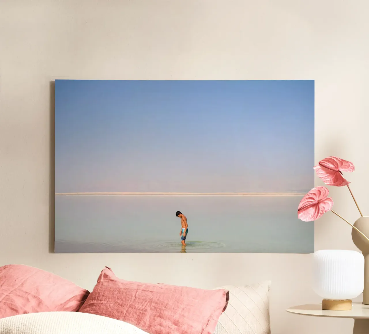 De Dode Zee #4 canvas met Baklijst van Tal Paz-Fridman