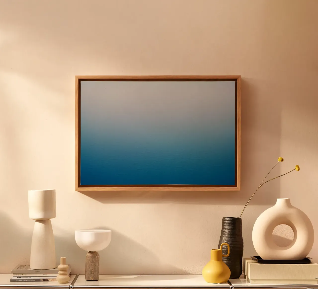 De Dode Zee #7 canvas met Baklijst van Tal Paz-Fridman