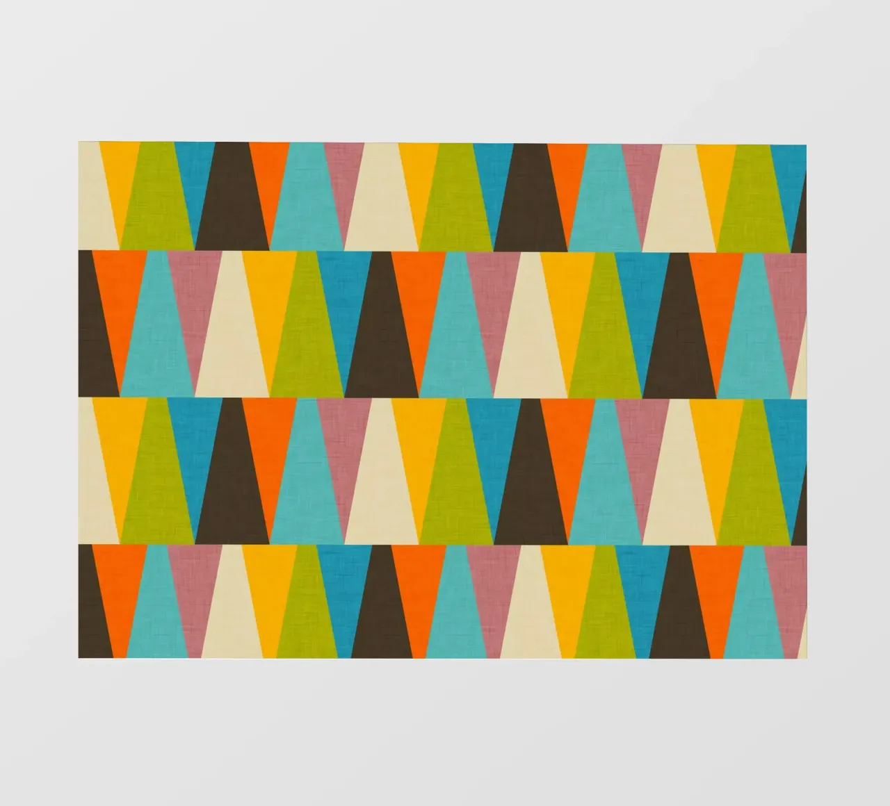 Retro Color Block Triangle Color Happy backlit film by susanacosta