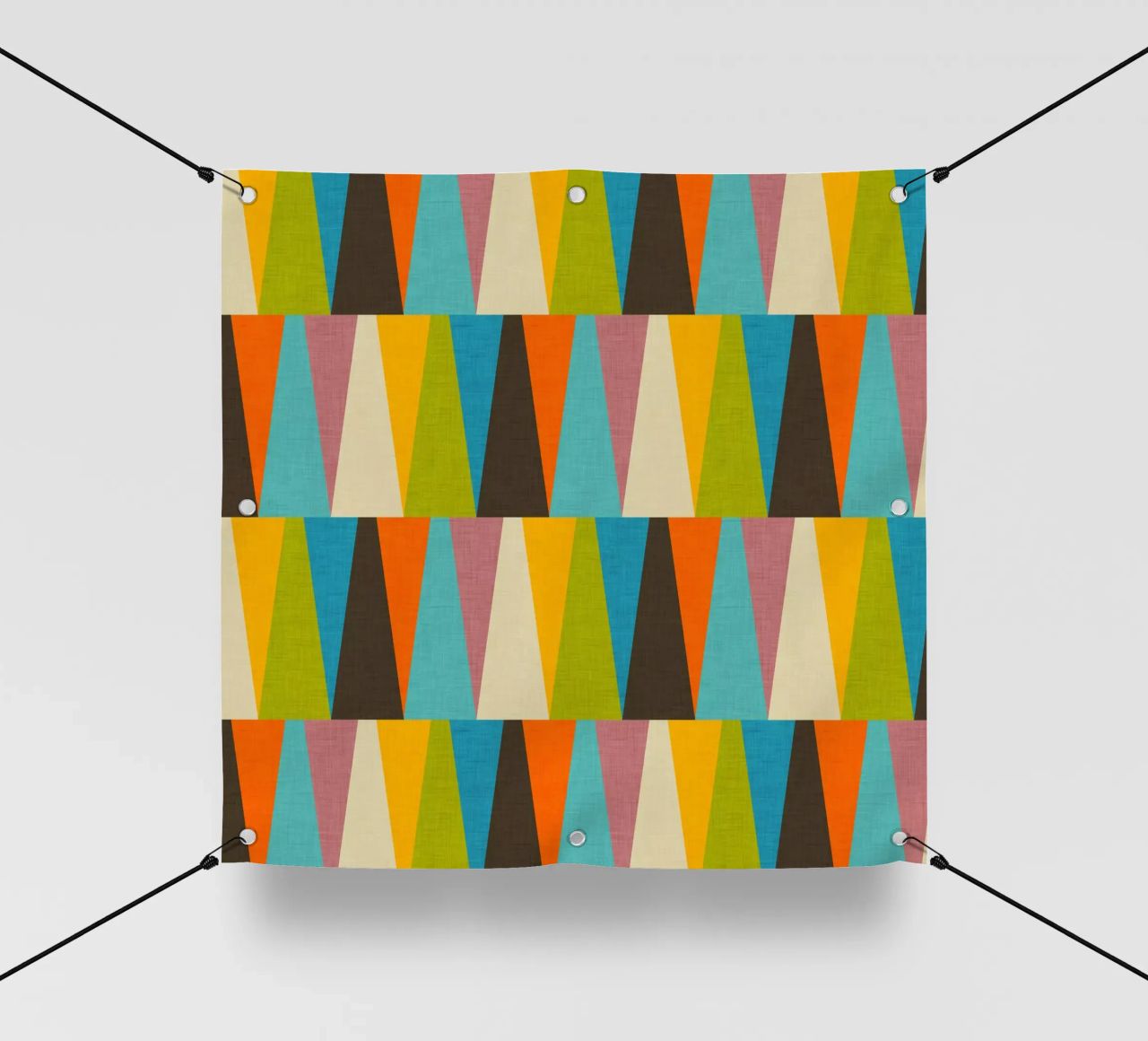 Retro Color Block Triángulo Color Happy lonas publicitarias de susanacosta