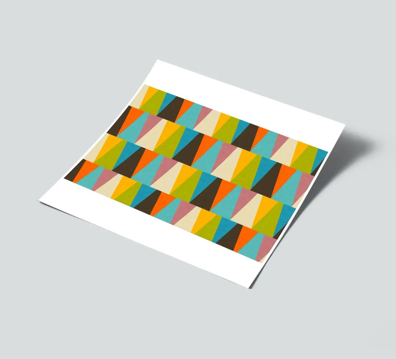 Rétro Color Block Triangle Color Happy planche autocollant de susanacosta