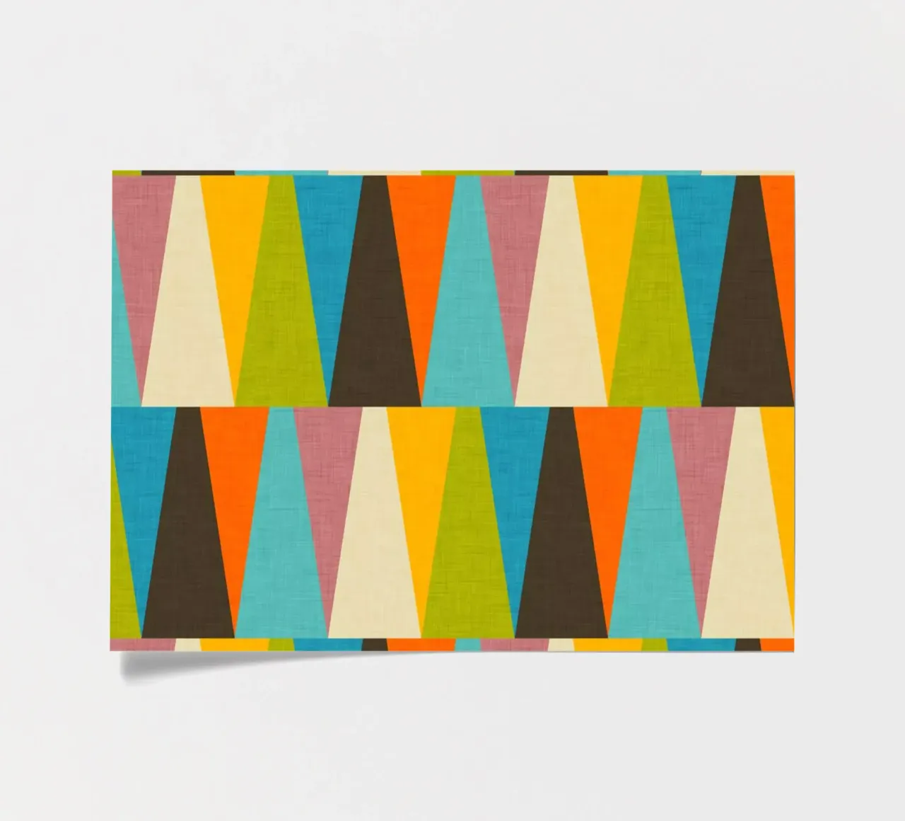 Retro Color Block Triangle Color Happy sticker sheet by susanacosta