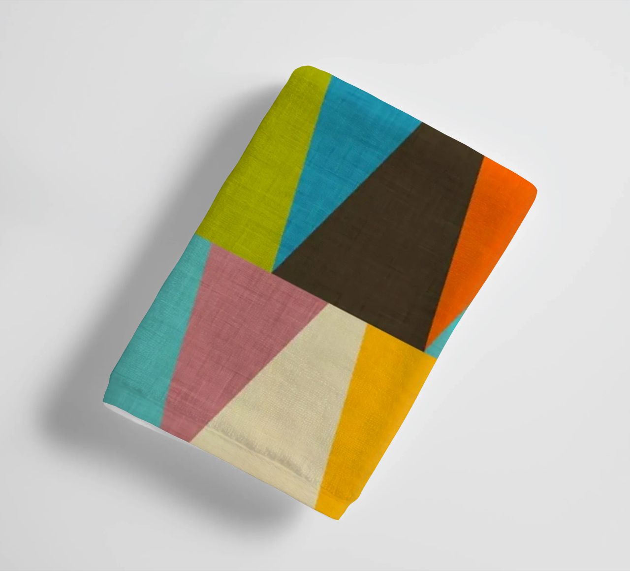 Retro Color Block Triángulo Color Happy toalla de baño de susanacosta