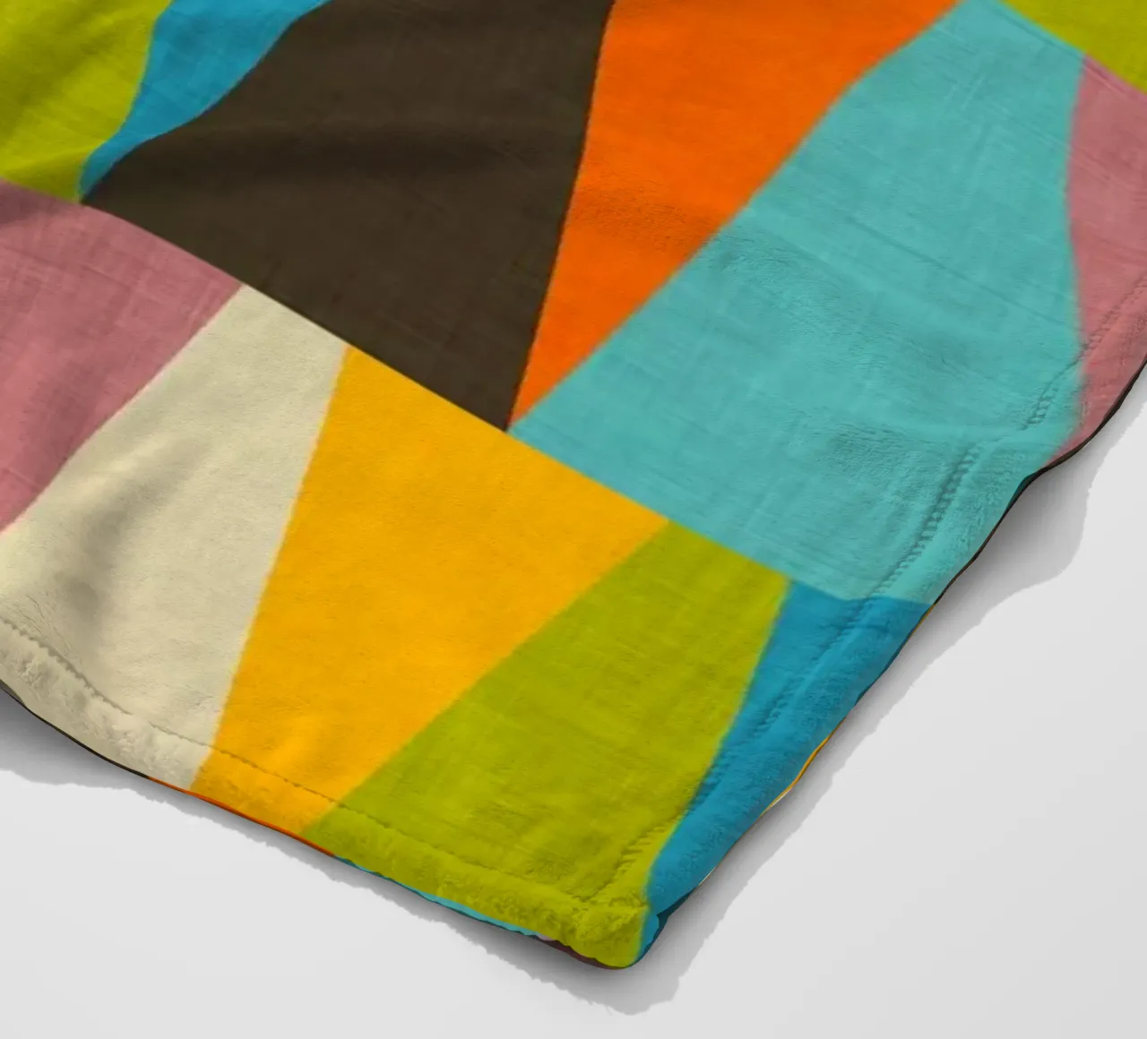 Rétro Color Block Triangle Color Happy plaid polaire de susanacosta