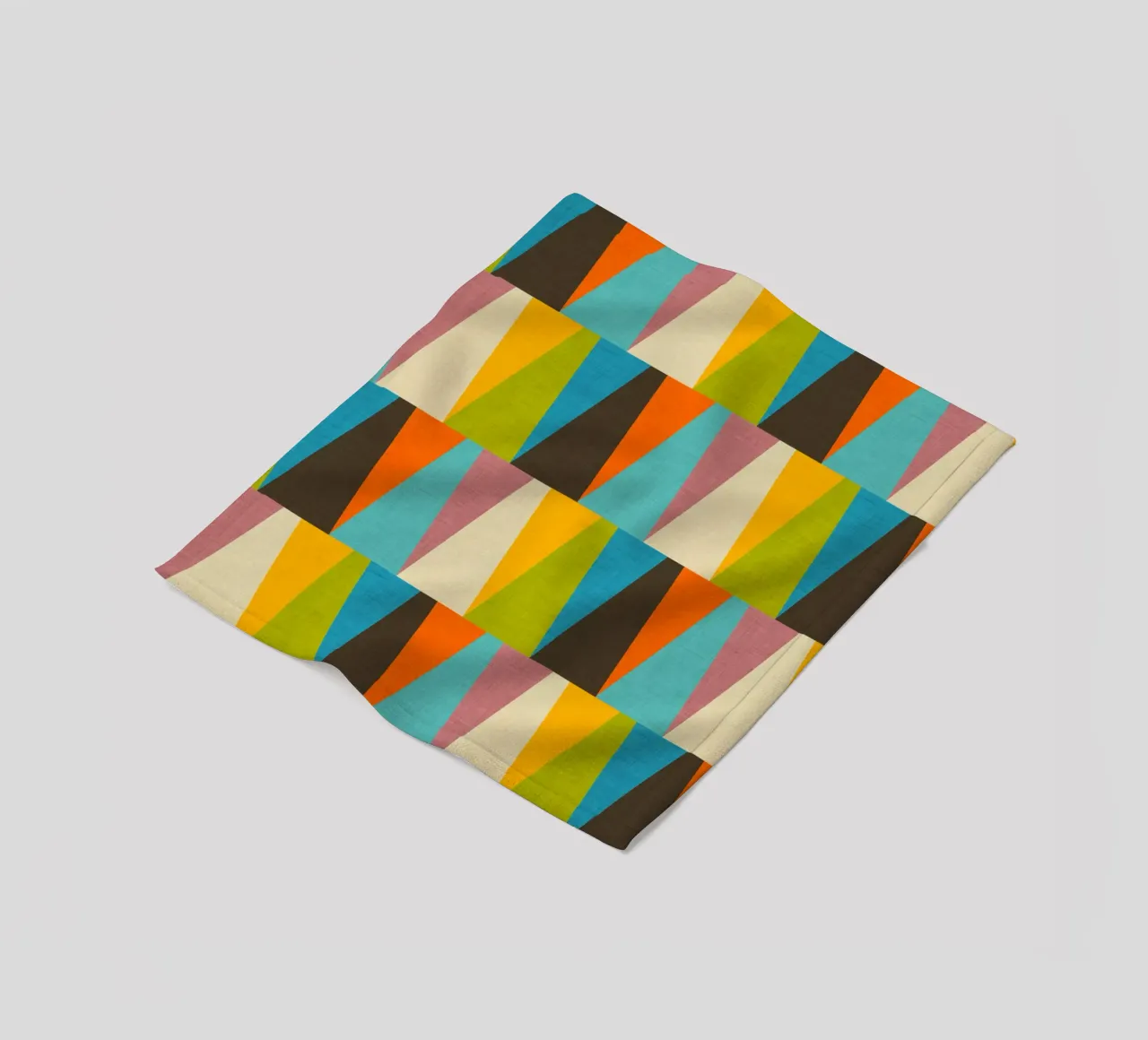 Rétro Color Block Triangle Color Happy plaid polaire de susanacosta