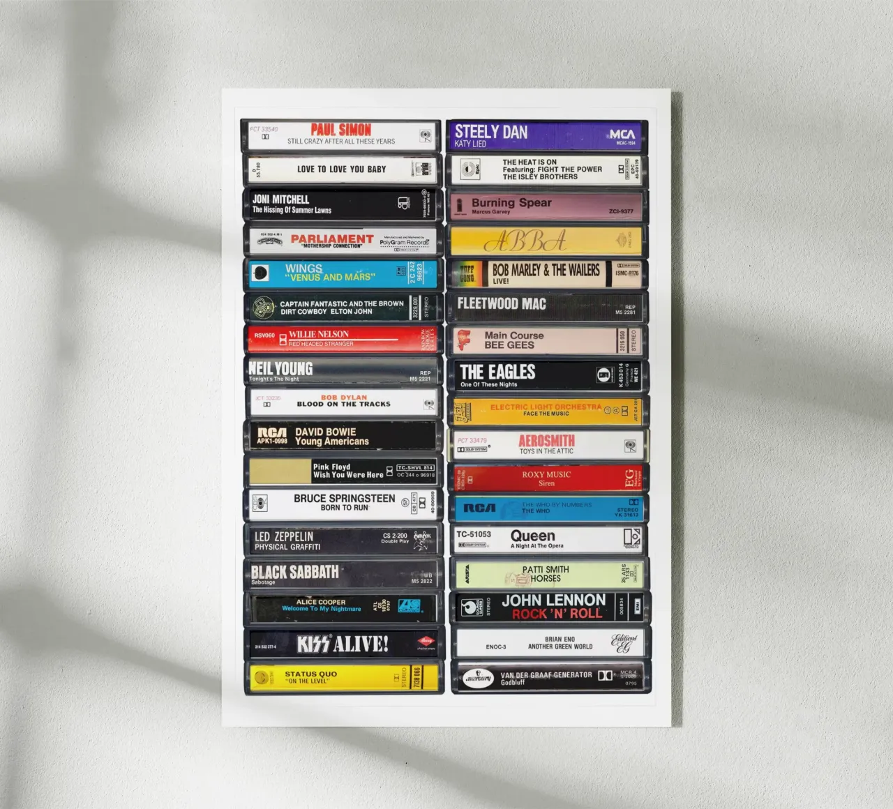 Music of 1975 - 50th Birthday Gift Idea - Born in 1975 acrylic glass by MrMustardPrints